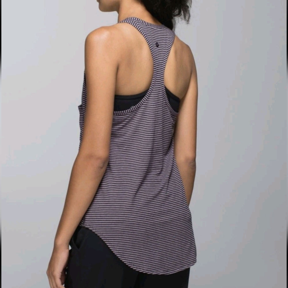 Lululemon Yogi Racer Tank  Stripes Size 4-6